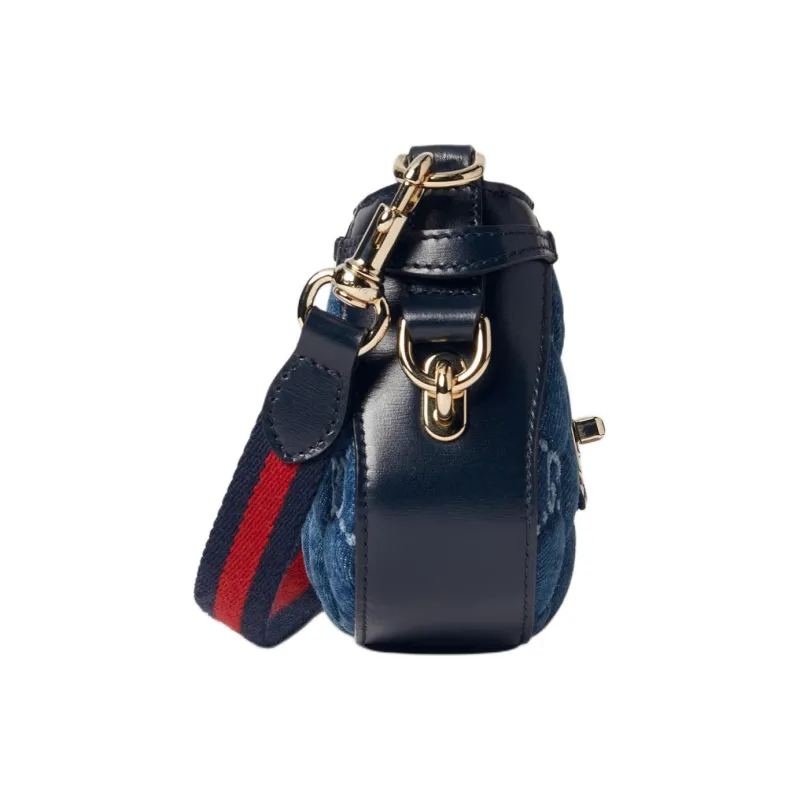 GUCCI Denim Handbag, Shoulder Bag Women's Blue-2