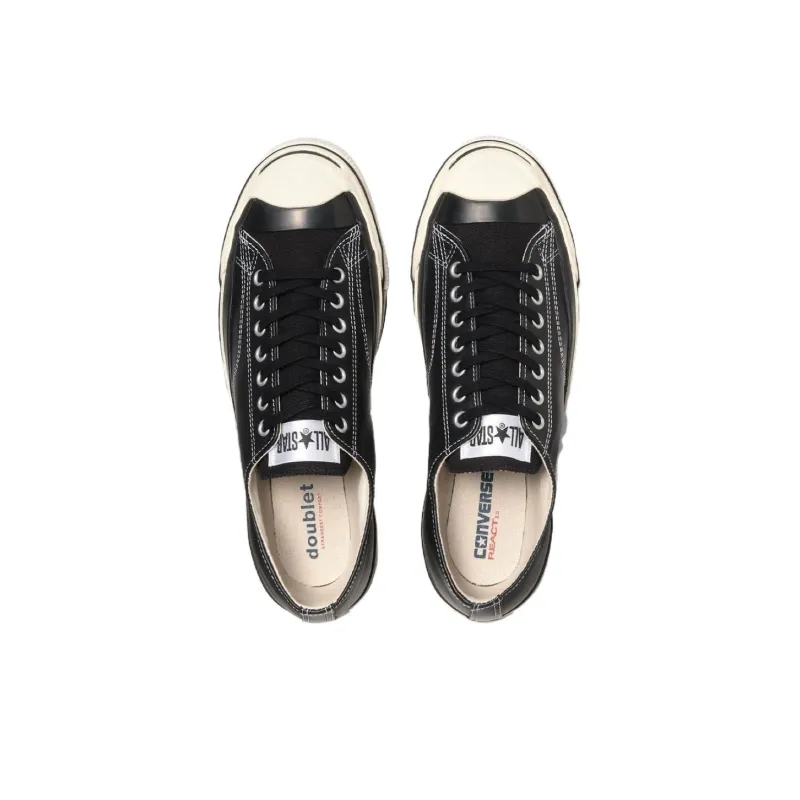 Doublet x Converse All Star Wear resistant And Lightweight Low Top Skateboard Shoes Unisex Black White-3