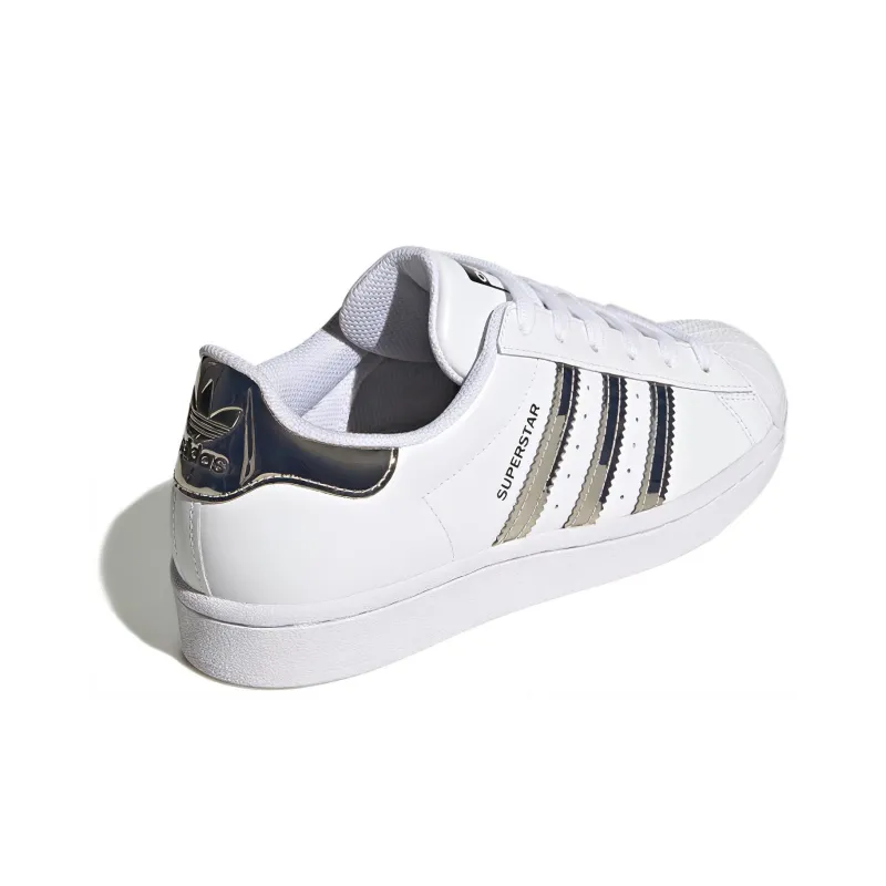 Adidas Superstar Cloud White Silver Metallic Women's-3