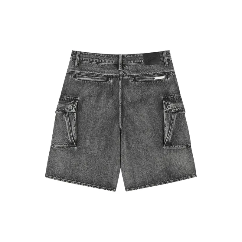 NPC Denim Shirt Shorts Set For Men-Distressed Unisex-7