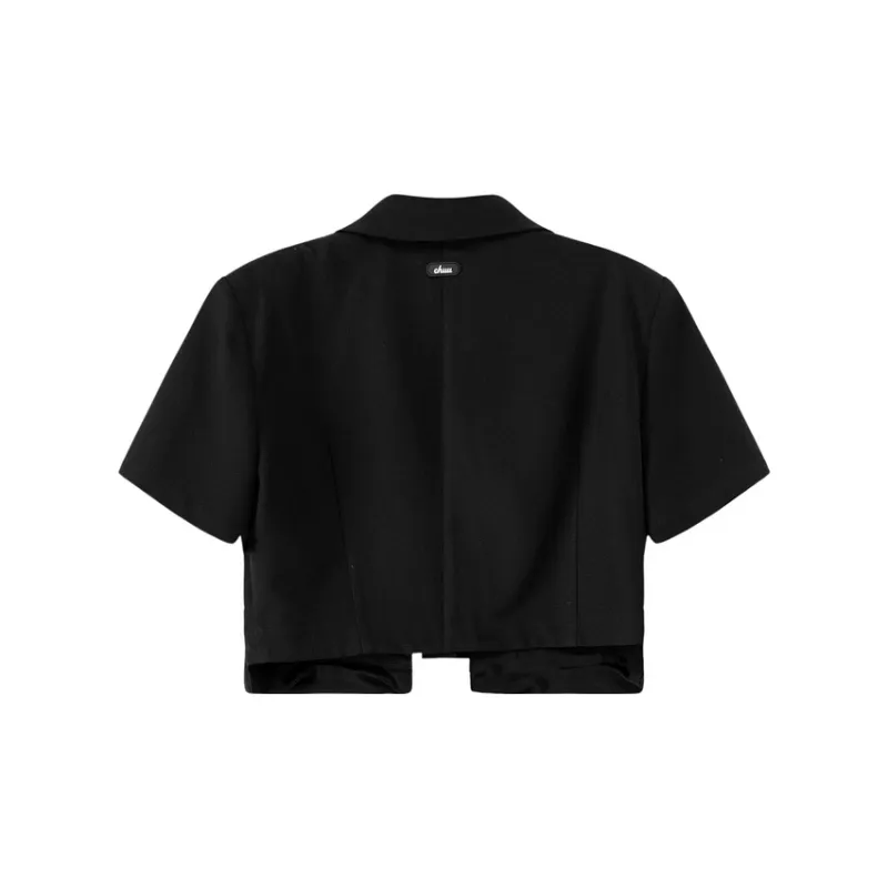 CHUU Cropped Coat Women's Black-1