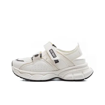 RENBEN Breathable Lightweight Height Increasing Low Top Chunky Sneakers Women's Beige Black