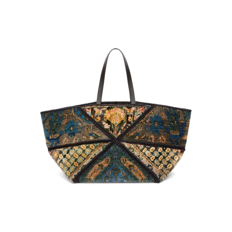LOEWE Silk And Wool Blend Handbag Extra Large Unisex Multicolor-0