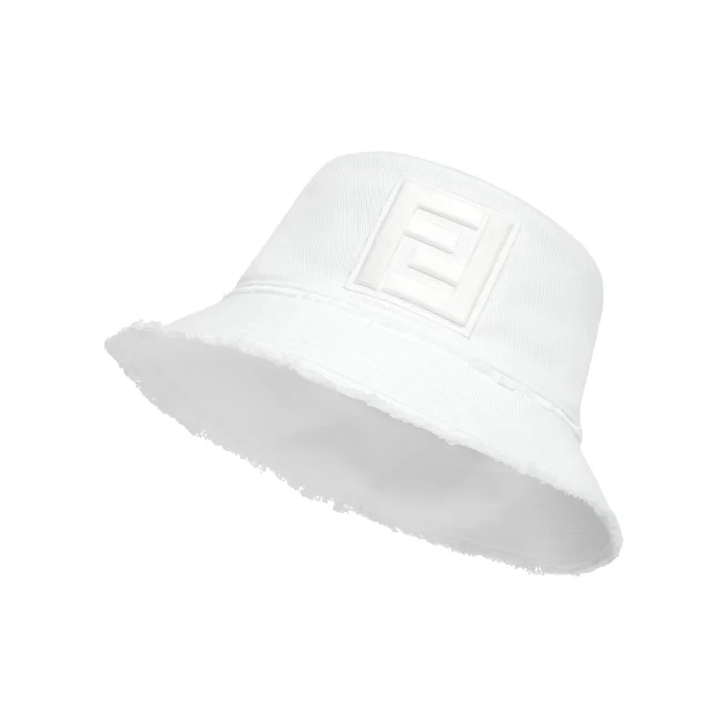 FENDI Cotton Bucket Hats Women's White-0