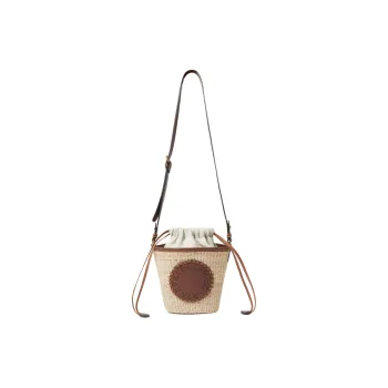 Stella McCartney Logo Appliqué Drawstring Bucket Bag