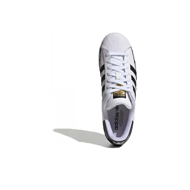 Adidas Superstar 'Wordmark Heel Stripe White Black'-4