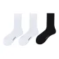 2 Pack White 1 Pair Black Knee-High