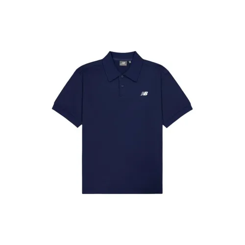 New Balance Polo Shirts Men Marine Blue