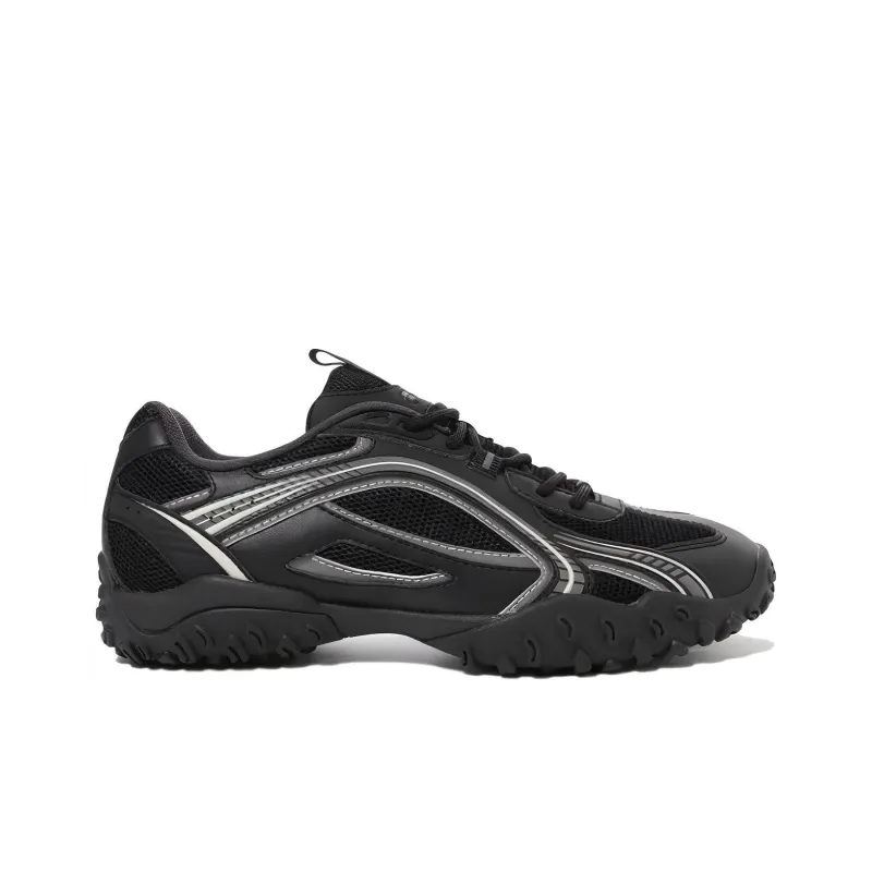 FILA Eschape Cushioning, Wear Resistant Low Top Running Shoes Unisex Black-1