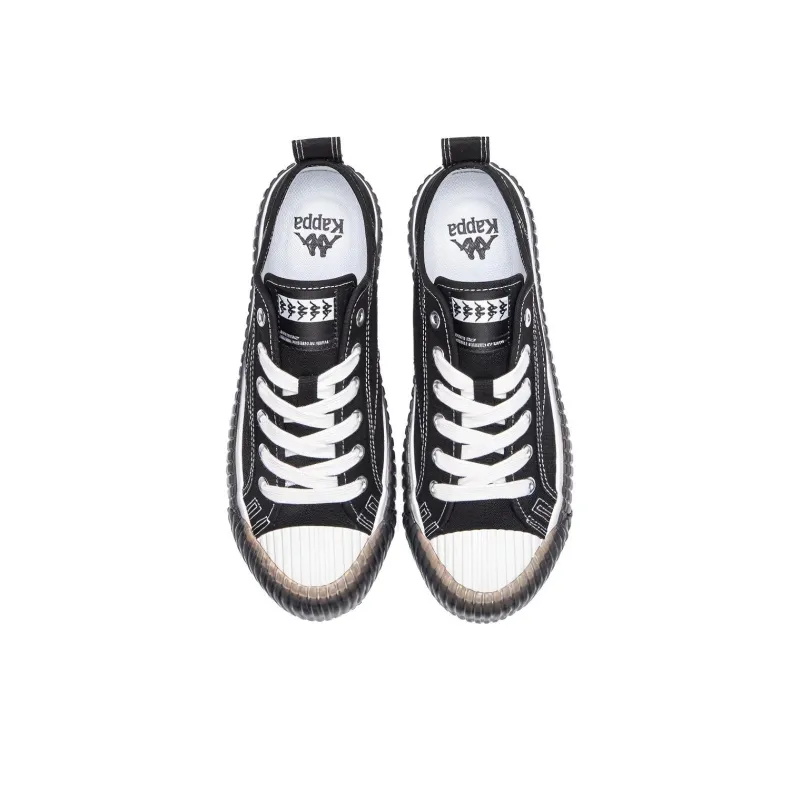 Kappa Anti Slip Wear Resistant Low Top Skateboard Shoes Unisex Black-3