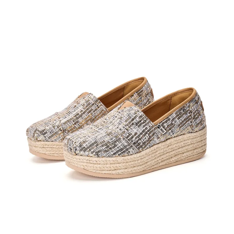 Joy&Mario Espadrilles Women's Black/White/Black Gold-17