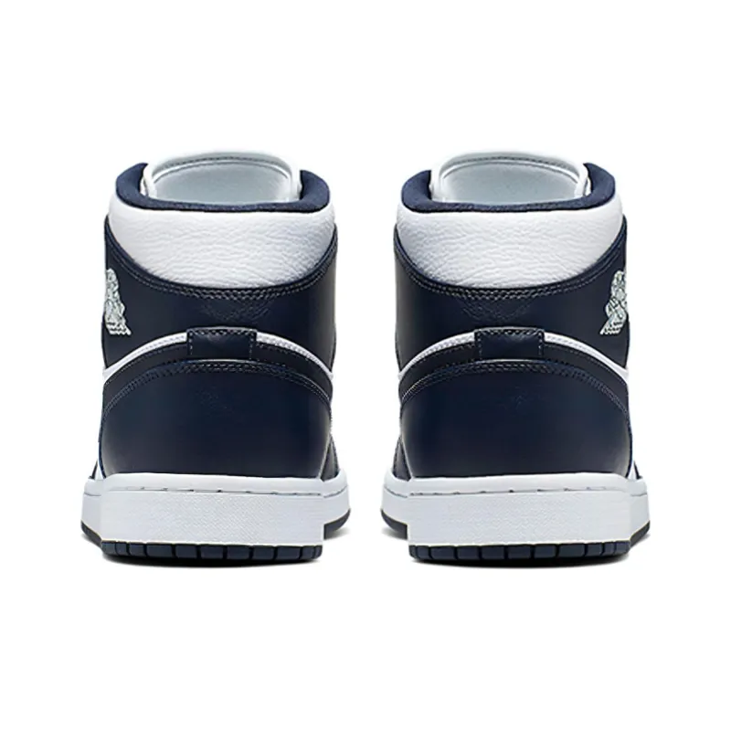 Jordan 1 Mid White Metallic Gold Obsidian-3