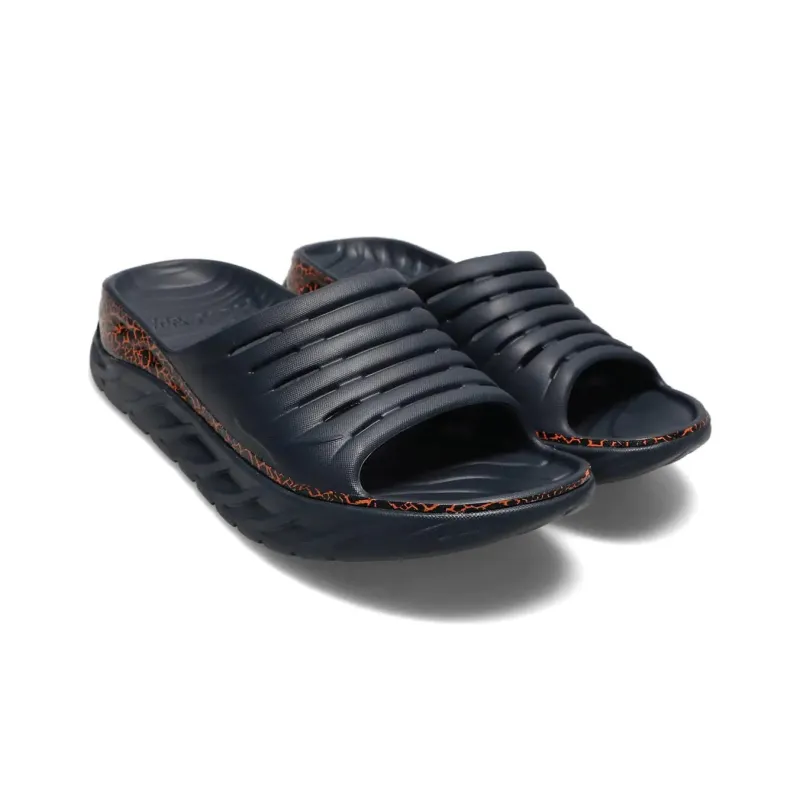 HOKA ONE ONE Ora Recovery Slide 'Blue Graphite Persimmon Orange'-2