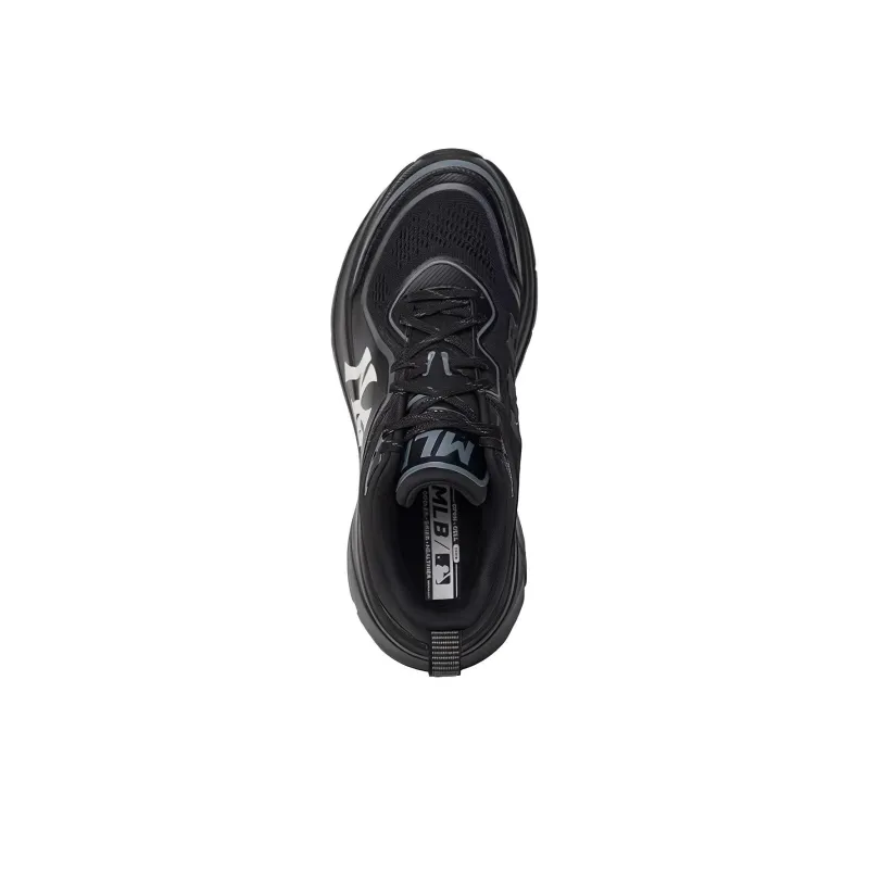 MLB Chunky Runner Ath flow Anti Slip Wear Resistant Low Top Running Shoes Unisex Black White-3