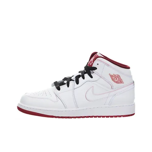 Jordan 1 Retro Mid GS White Gym Red