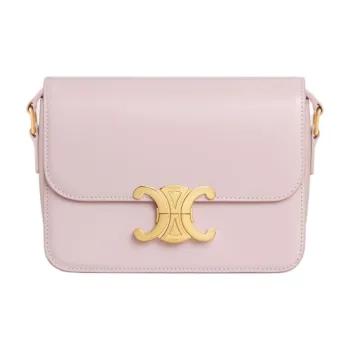 CELINE Triomphe Cow Leather Portable Crossbody Bag, Shoulder Bag Women's Light Pink