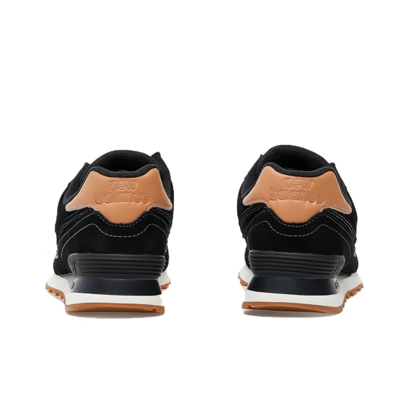 New Balance 574 Shoes 'Black Light Khaki '-3