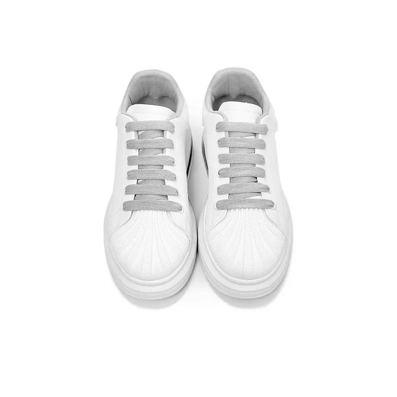 SLNU 3 Cushioning Wear Resistant Low Top Skateboard Shoes Men's White-3