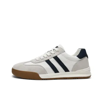 RED DRAGONFLY German Army Trainers, Unlined Shoes Low Top Men's Casual Shoes Men's White Blue/Black