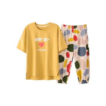The Story Of The Flower Season Pajama Set Women's Yellow