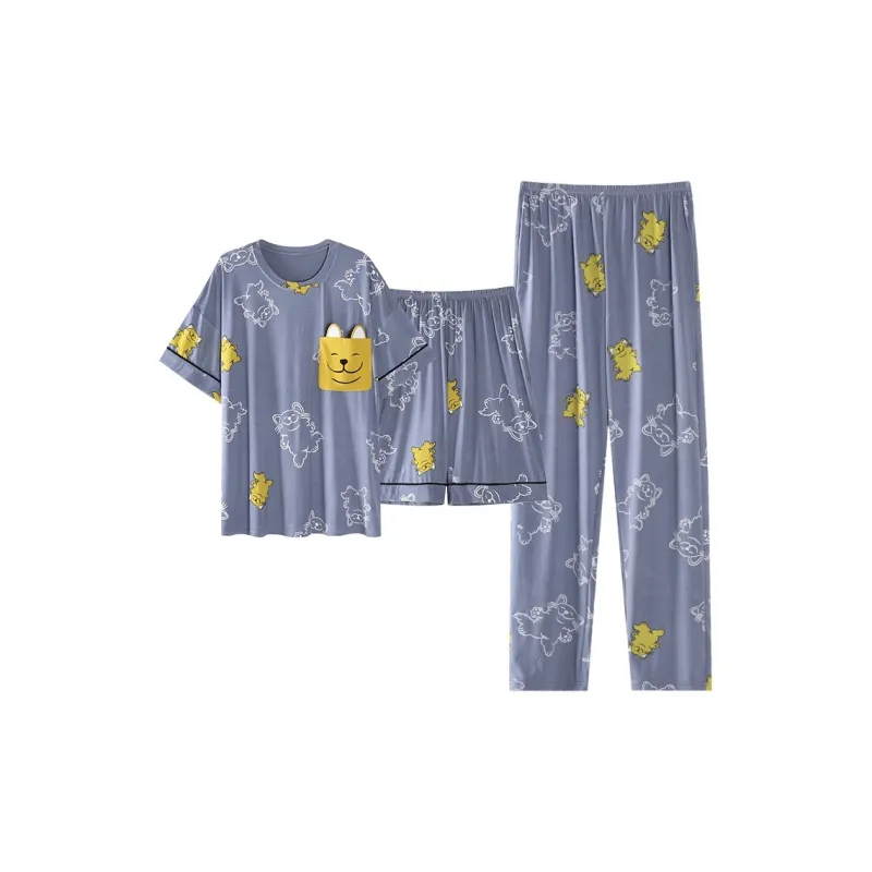 Lan Miao Pajama Set Men's Purple-7