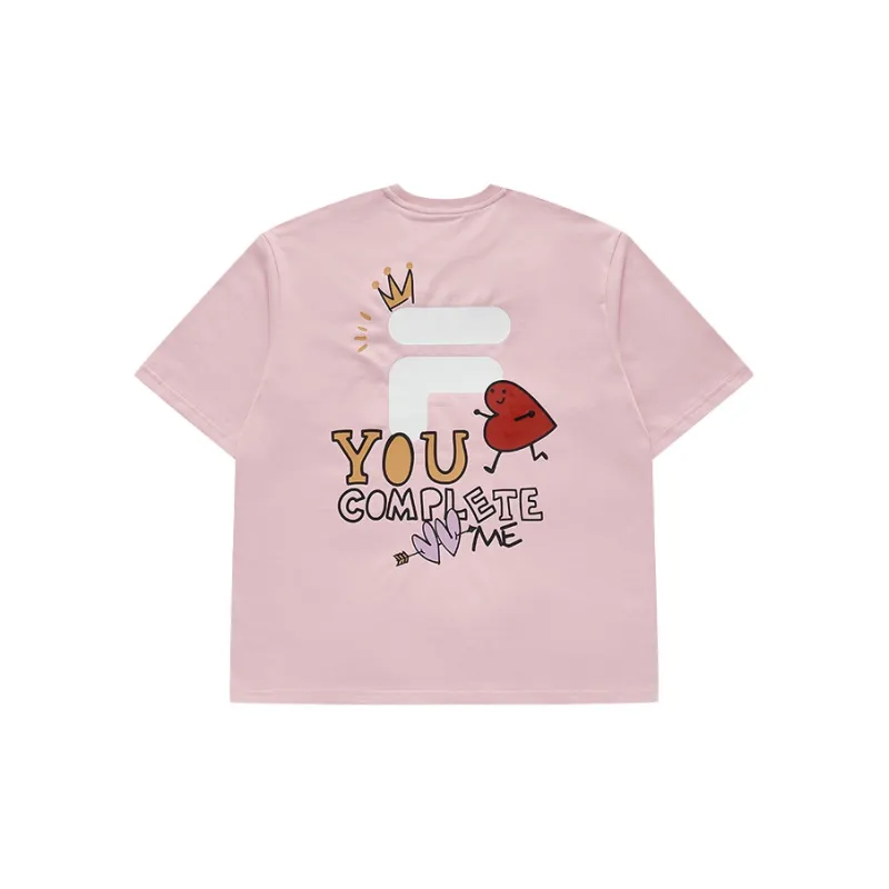 FILA FUSION T Shirt Unisex Lotus Orange Pink-1