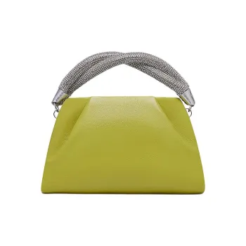Rodo Leather Shoulder Bag Crossbody Bag Handbag Women's Lime