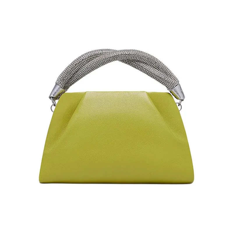 Rodo Leather Shoulder Bag Crossbody Bag Handbag Women's Lime-0