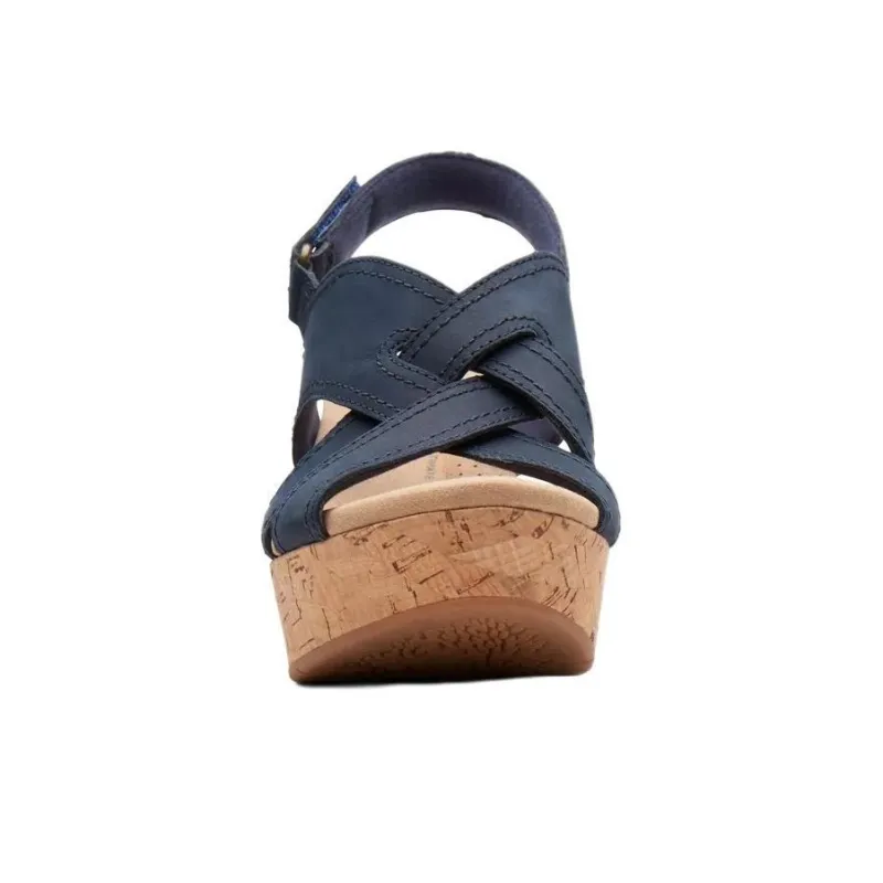 Clarks Strap Sandals Women's Marine Blue-4