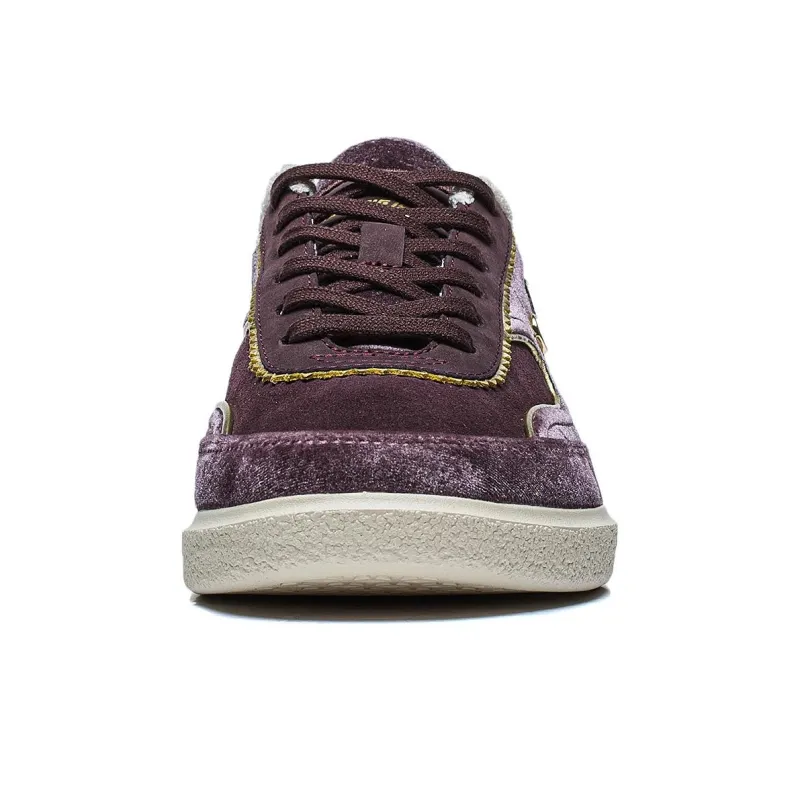 LI NING 1990 Anti Slip Wear Resistant Low Top Skateboard Shoes Women's Deep Purplish Red-3