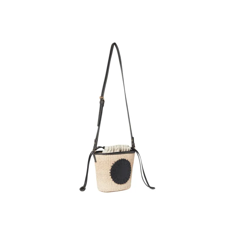 Stella McCartney Raffia Fiber Shoulder Bag Crossbody Bag Women's Natural Beige & Black-1