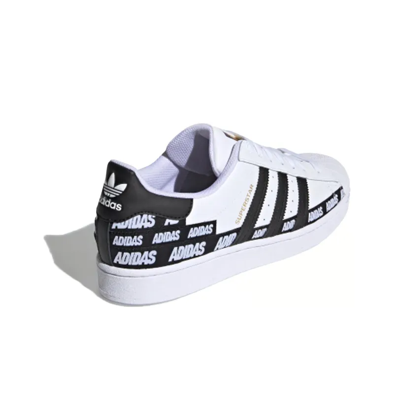 Adidas Superstar 'Wordmark Heel Stripe White Black'-3