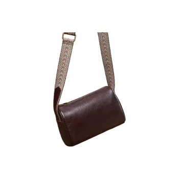 DIFENISE Top Grain Vegetable Tanned Cowhide Wide Strap Shoulder Bag Women's