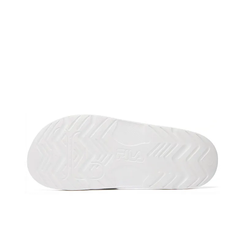 FILA Thick Sole White Slippers Women's-5