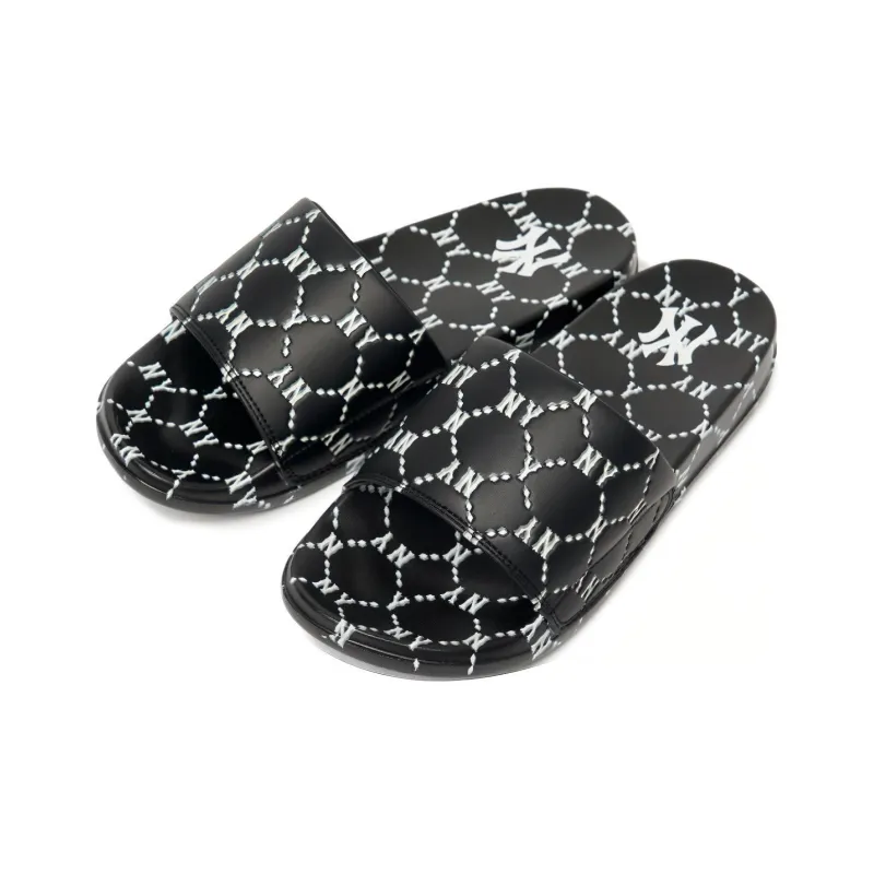 MLB Slipper Slip Resistant Abrasion Resistant Slide Slippers Unisex Black-2