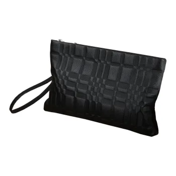 DOSRFINI Genuine Leather Cow Leather Clutch Men's Black