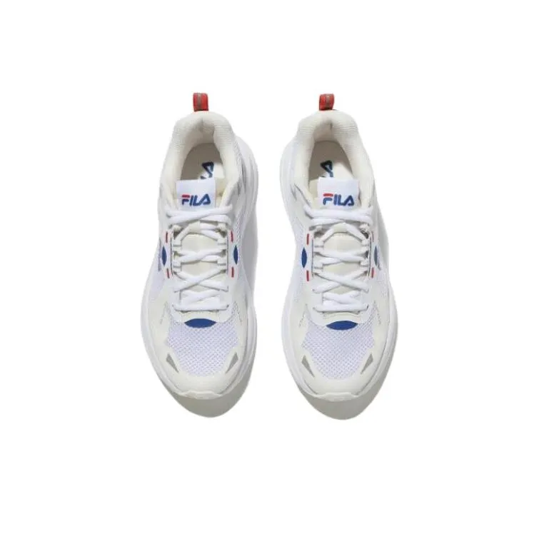 FILA Abrasion Resistant Breathable Low Top Running Shoes Unisex Ecru Korean Style-3