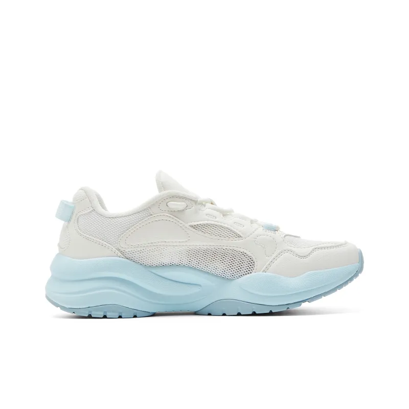 PEAK Cushioning Coverage Rebound Slip Resistant Low Top Casual Shoes Women's Super Light White Blue-1