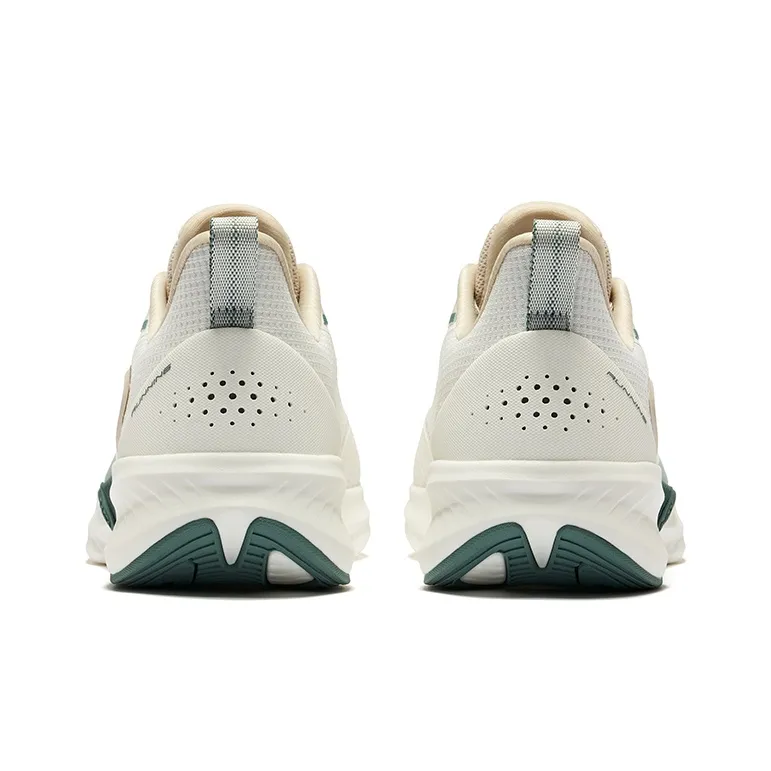 Erke Cushioning Breathable Low Top Running Shoes Men's Microcrystal White Warm Linen-4