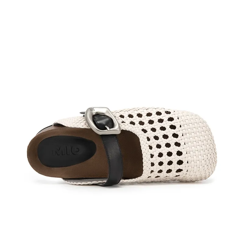 MIO Closed Toe Slippers Women's Beige-4