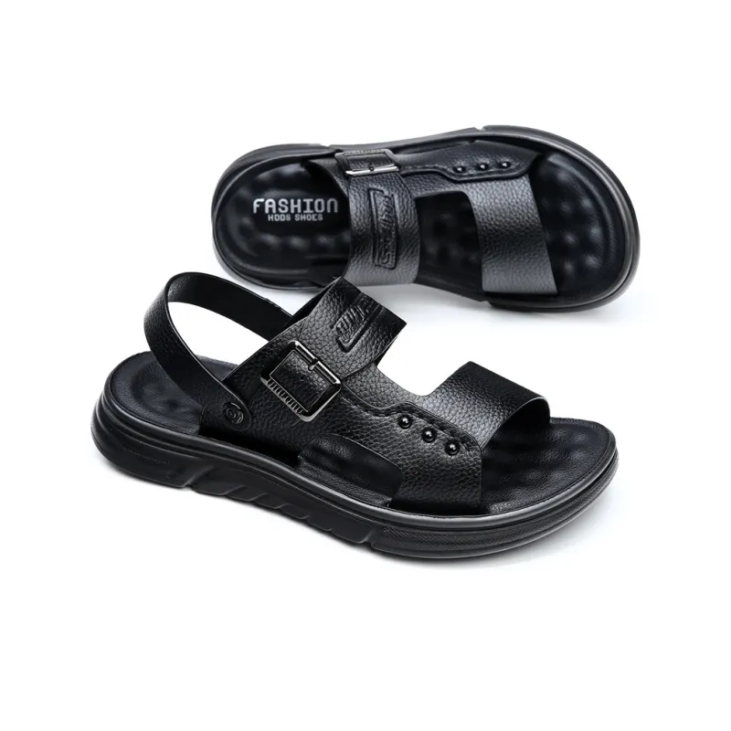 MODENGPAN Beach Sandals Men Black, Brown-7
