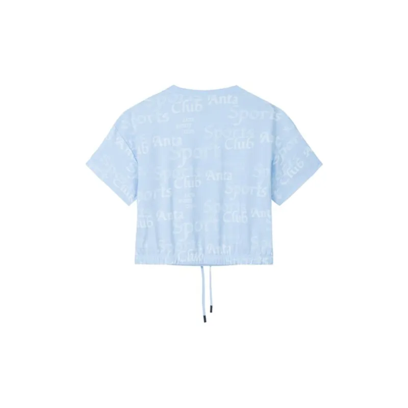 Anta Life Collection Regular T Shirt Women's Water Sky Blue/All Over Print-1