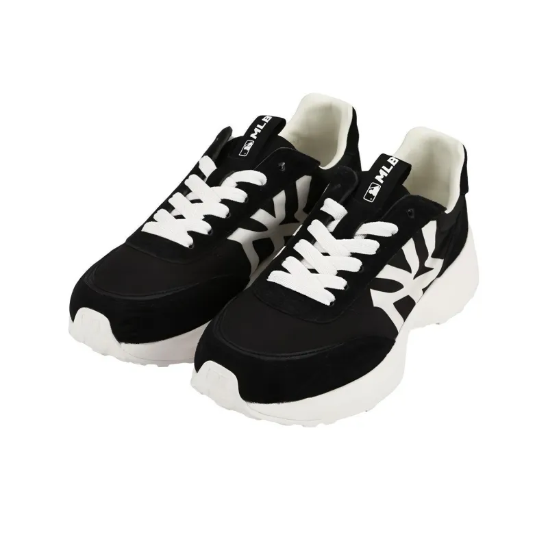 MLB Chunky Jogger New York Yankees Anti Slip Wear Resistant Low Top Chunky Sneakers Unisex Black White-1