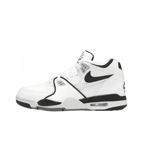 Stussy x Nike Air Flight 89 Slip Resistant Mid Top Vintage Basketball Shoes Men's Black White