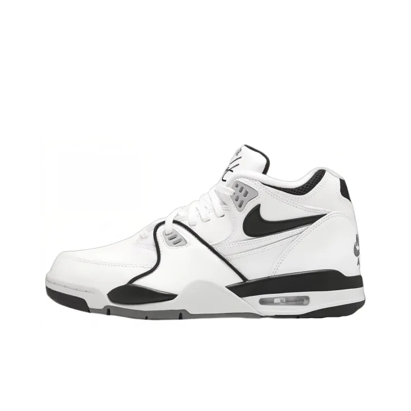 Stussy x Nike Air Flight 89 Slip Resistant Mid Top Vintage Basketball Shoes Men's Black White-0