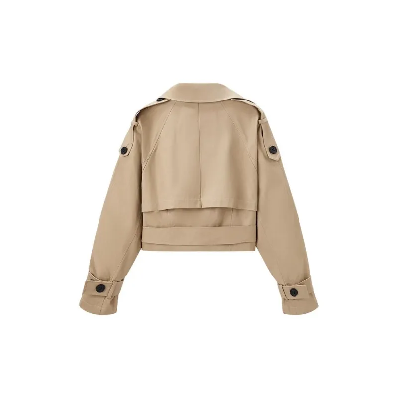 PEACEBIRD Trench Coat Women's Khaki-1