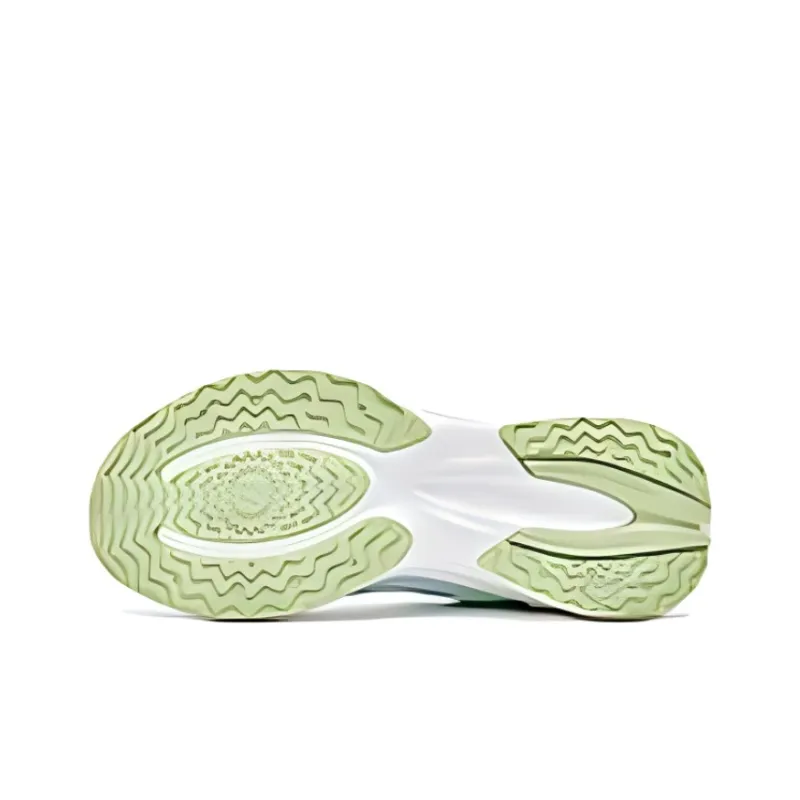 QIAODAN Windy 13 Durable Breathable Low-Top Running Shoes Women's Green White-3