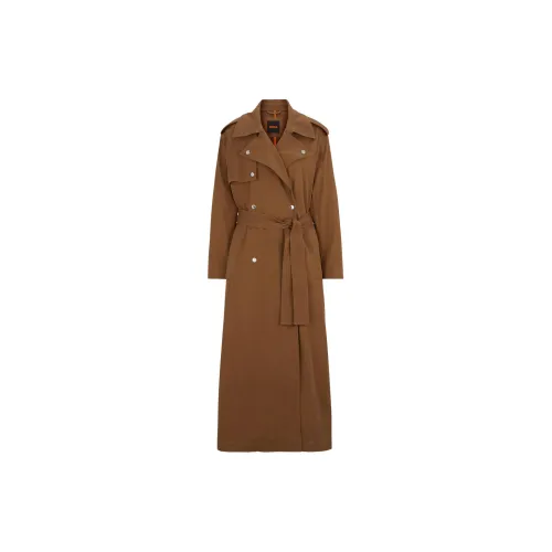 HUGO BOSS Trench Coats Women's Brown