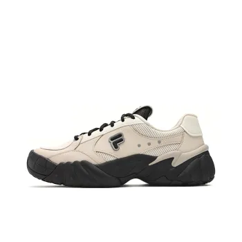 FILA FUSION TRIBE Cushioned Wear Resistant Lightweight Low Top Casual Shoes Women's Black White