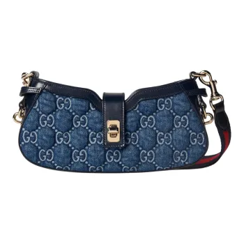 GUCCI Denim Handbag, Shoulder Bag Women's Blue